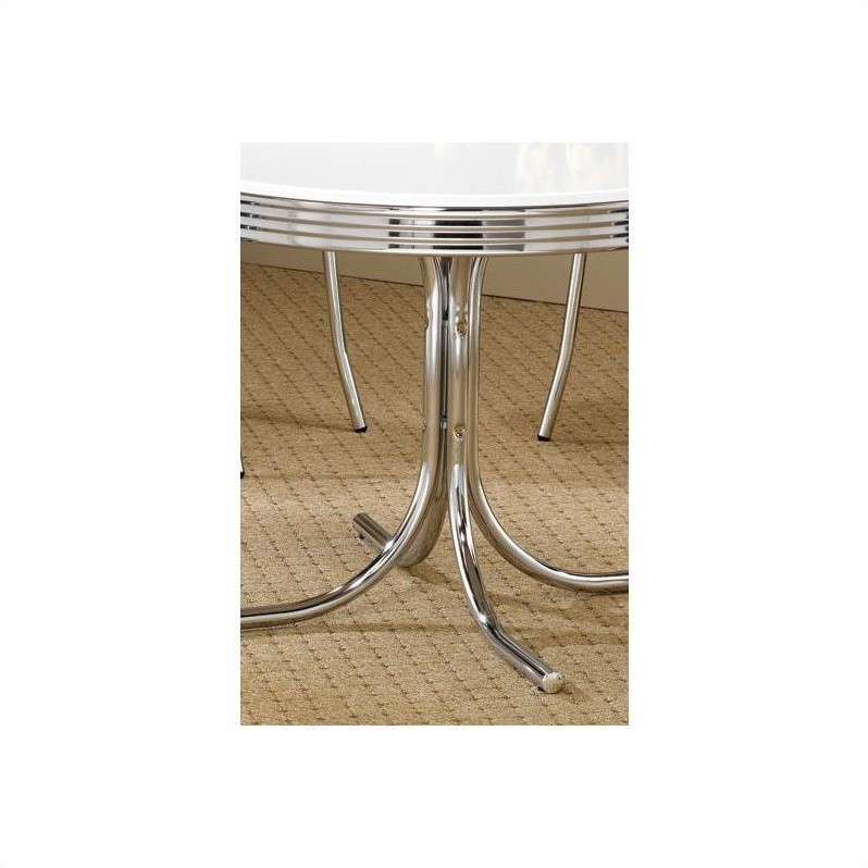 Kingfisher Lane Contemporary Oval Wood Dining Table in White