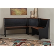 Kingfisher Lane Transitional Solid Wood Dining Nook in Black