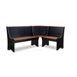 Kingfisher Lane Transitional Solid Wood Dining Nook in Black