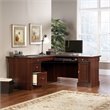 Kingfisher Lane L-Shaped Contemporary Engineered Wood Desk in Select Cherry