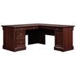 Kingfisher Lane L-Shaped Contemporary Engineered Wood Desk in Select Cherry