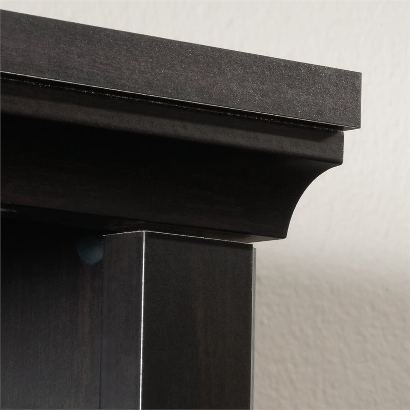 Kingfisher Lane Traditional Engineered Wood 5-Shelf Bookcase in Estate Black