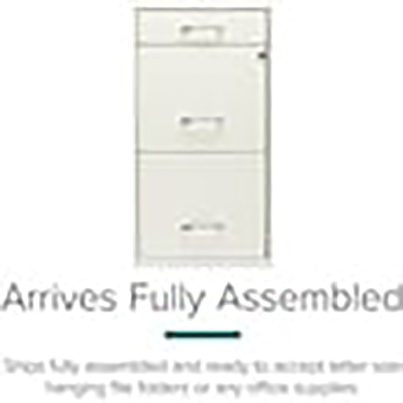 Kingfisher Lane 3-Drawer Contemporary Metal Filing Cabinet in Pearl White