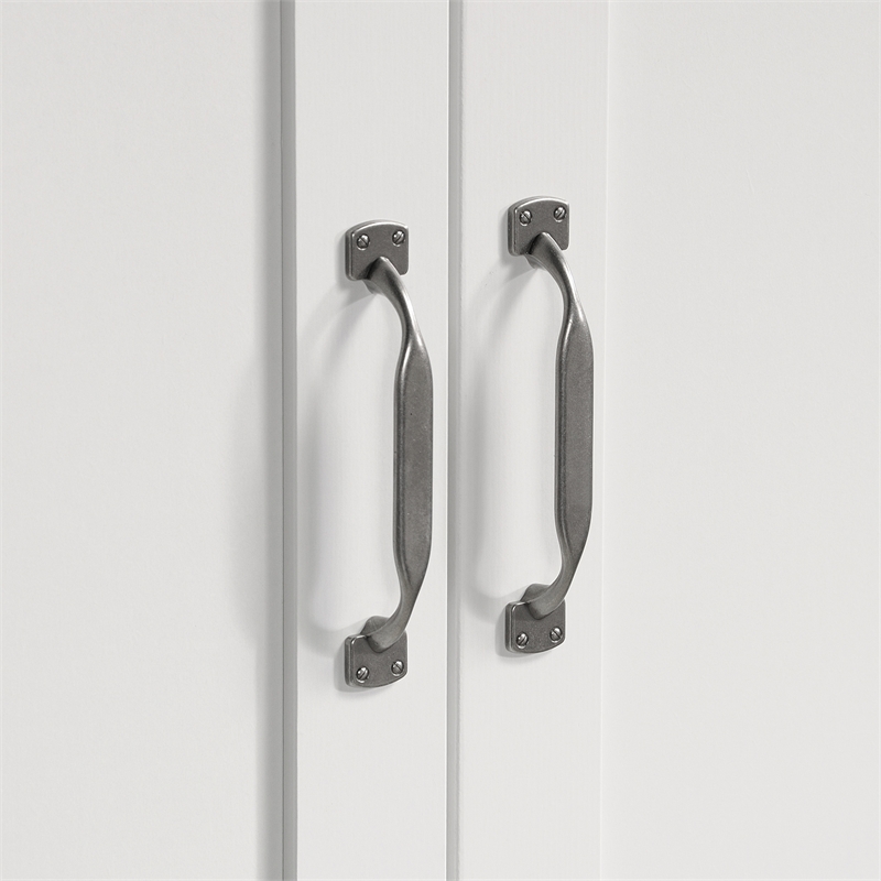 Kingfisher Lane Modern Engineered Wood Wardrobe Armoire in White