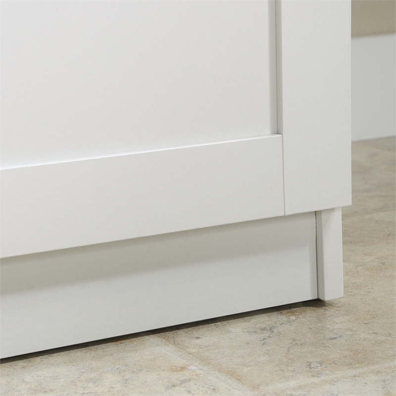 Kingfisher Lane Modern Engineered Wood Wardrobe Armoire in White