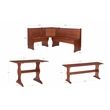 Kingfisher Lane Contemporary Wood Dining Nook Set in Walnut Finish