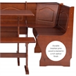 Kingfisher Lane Contemporary Wood Dining Nook Set in Walnut Finish