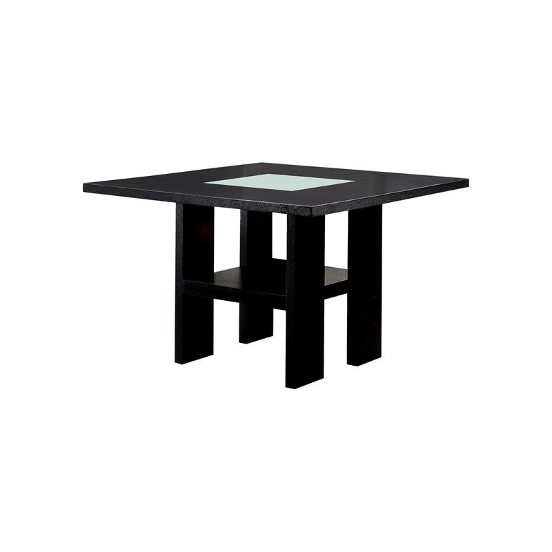 Kingfisher Lane Wood 9-Piece Counter Dining Set with LED in Black