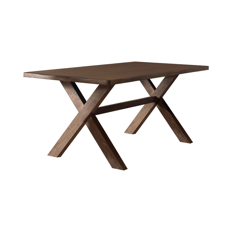 Kingfisher Lane 5-piece Farmhouse Wood Dining Room Set Knotty Nutmeg and Gray