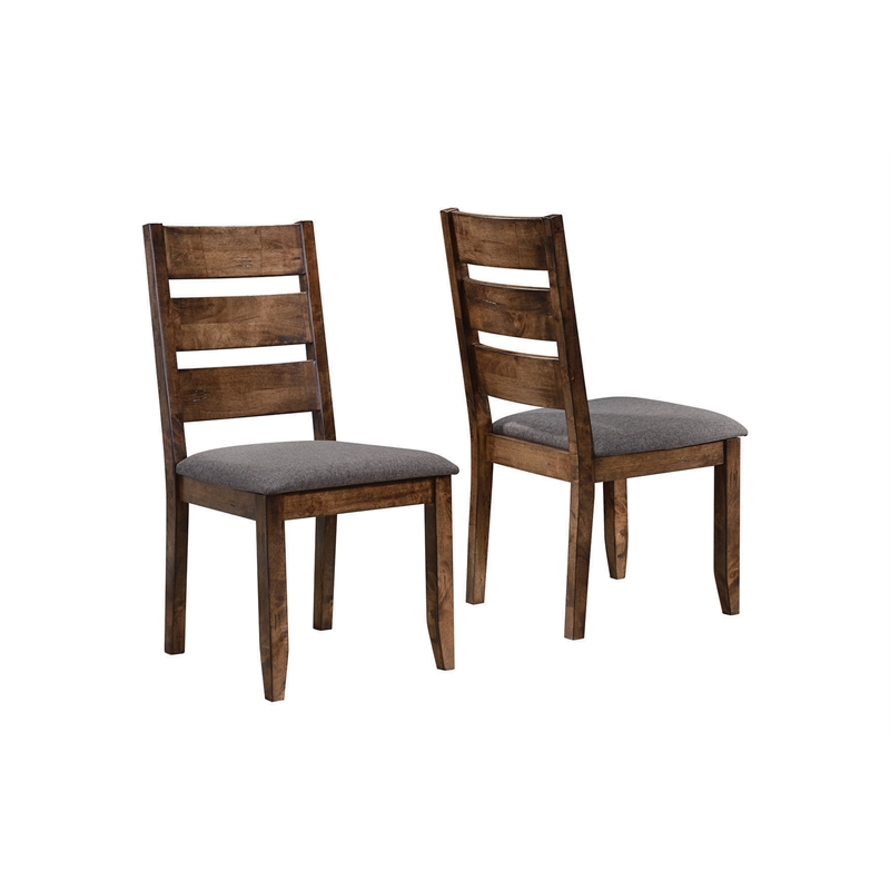 Kingfisher Lane 5-piece Farmhouse Wood Dining Room Set Knotty Nutmeg and Gray