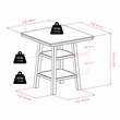 Kingfisher Lane 3-Piece Square Counter Height Solid Wood Dining Set in Walnut