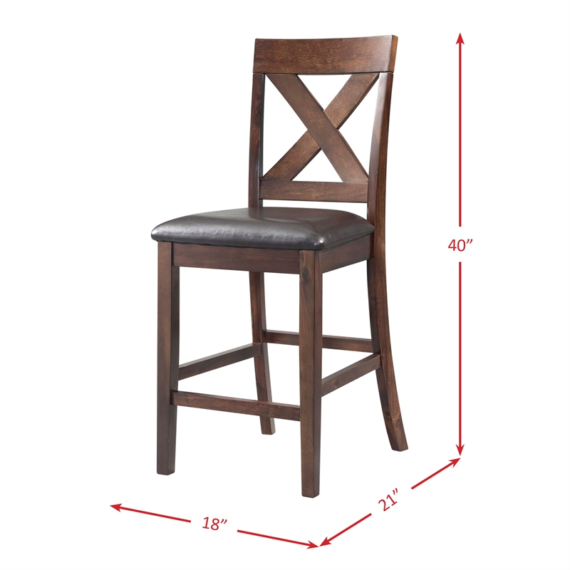 Kingfisher Lane Contemporary 7PC Dining Set in Cherry Finish