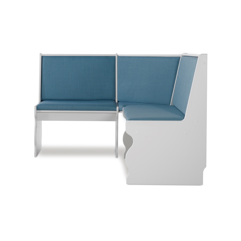Kingfisher Lane Contemporary Wood Corner Nook Dining Set in Blue