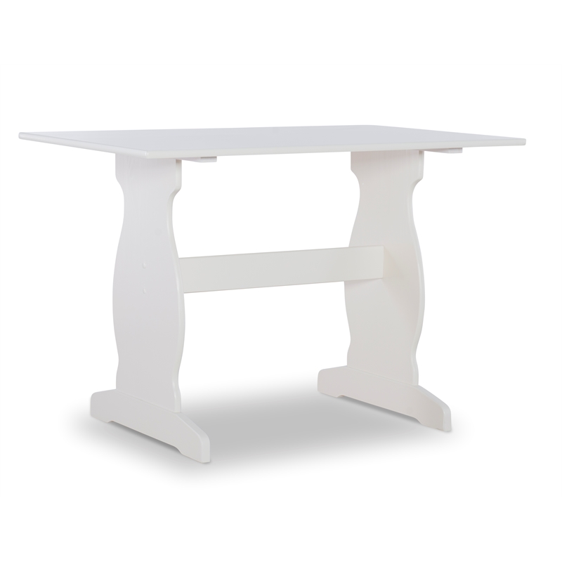 Kingfisher Lane Wood Corner Breakfast Nook Dining Set in Charcoal Gray