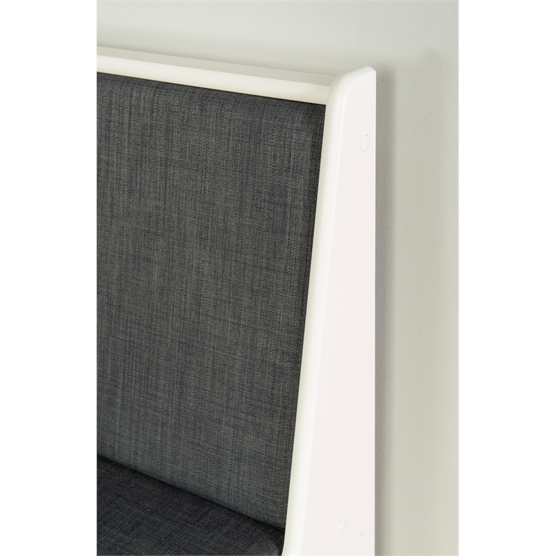 Kingfisher Lane Wood Corner Breakfast Nook Dining Set in Charcoal Gray