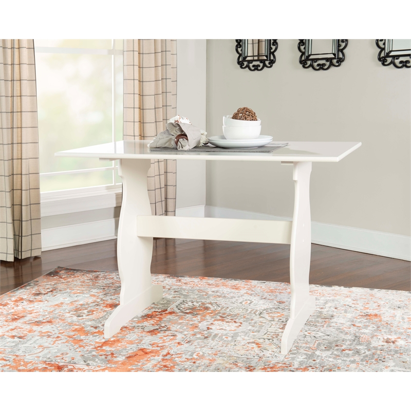 Kingfisher Lane Wood Corner Breakfast Nook Dining Set in Charcoal Gray