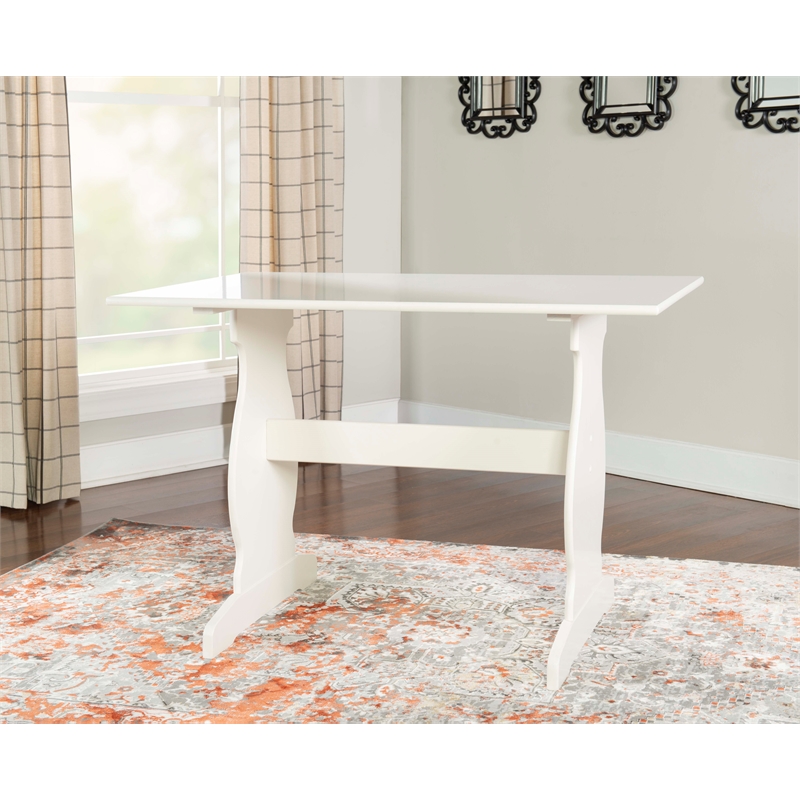 Kingfisher Lane Wood Corner Breakfast Nook Dining Set in Charcoal Gray
