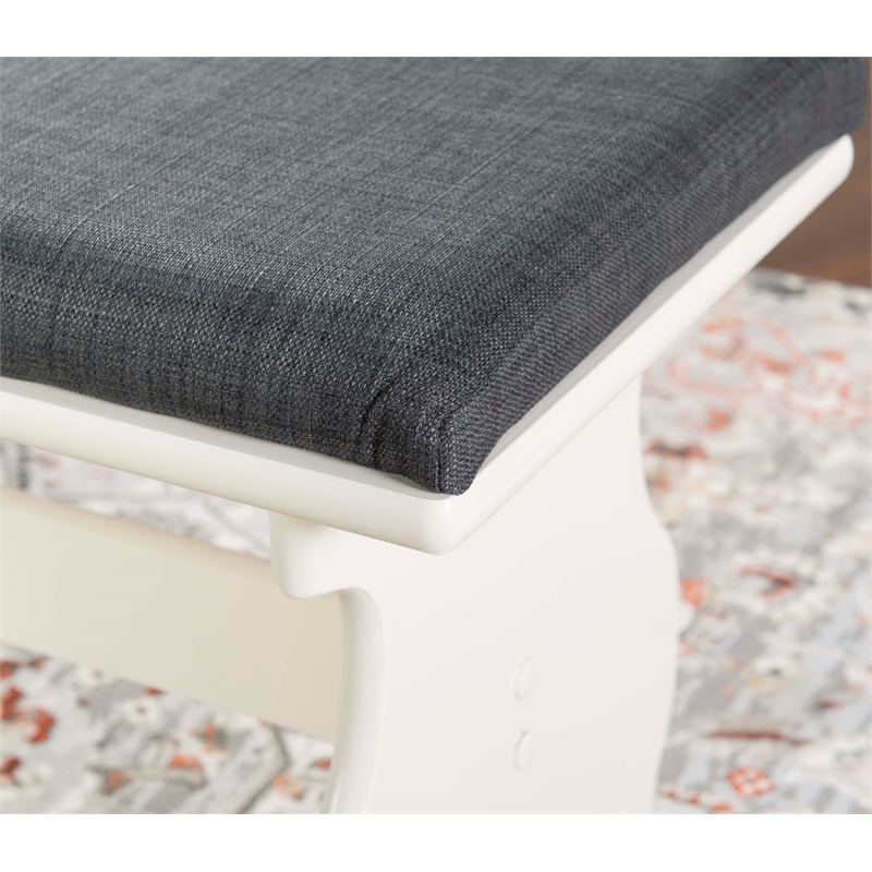 Kingfisher Lane Wood Corner Breakfast Nook Dining Set in Charcoal Gray