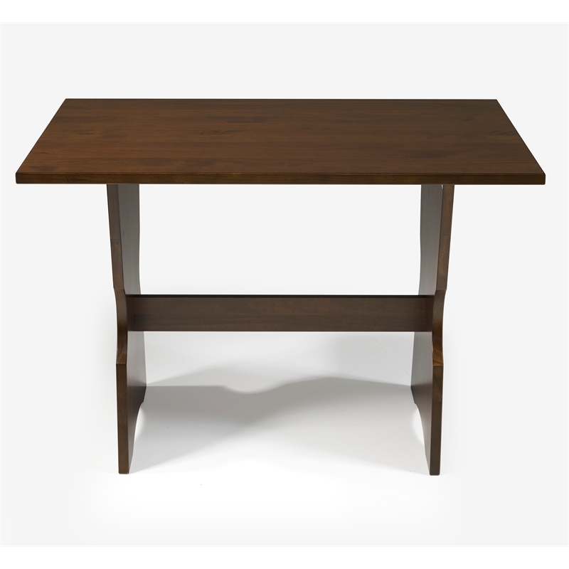 Kingfisher Lane Wood Backless 3 Piece Dining Nook with Storage in Brown