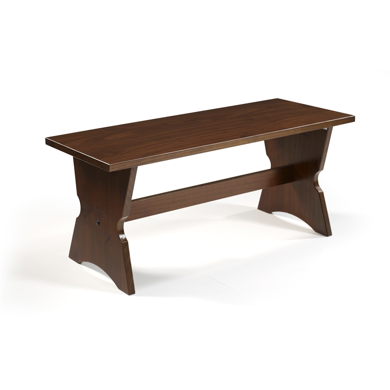 Kingfisher Lane Wood Backless 3 Piece Dining Nook with Storage in Brown