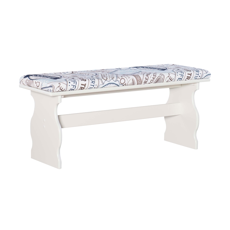 Kingfisher Lane Contemporary Wood Corner Nook Dining Set in White