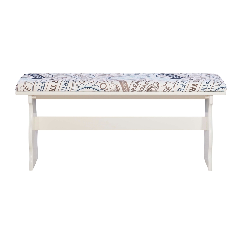 Kingfisher Lane Contemporary Wood Corner Nook Dining Set in White