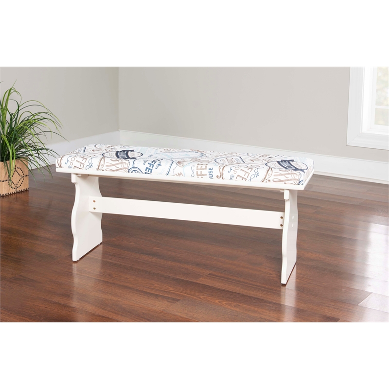 Kingfisher Lane Contemporary Wood Corner Nook Dining Set in White
