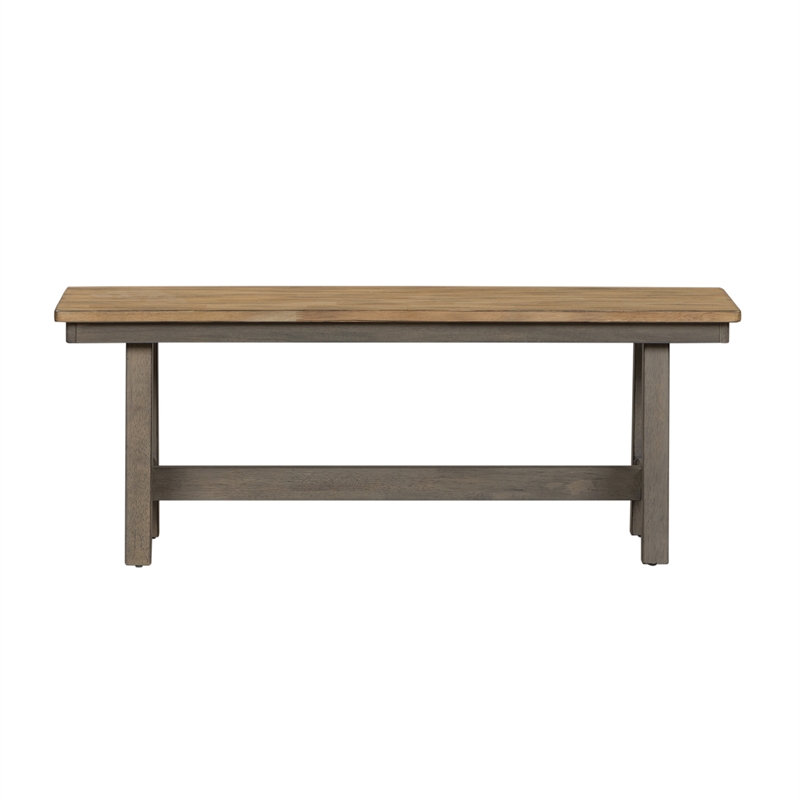 Kingfisher Lane Modern Farm Light Gray 6 Piece Trestle Table Set