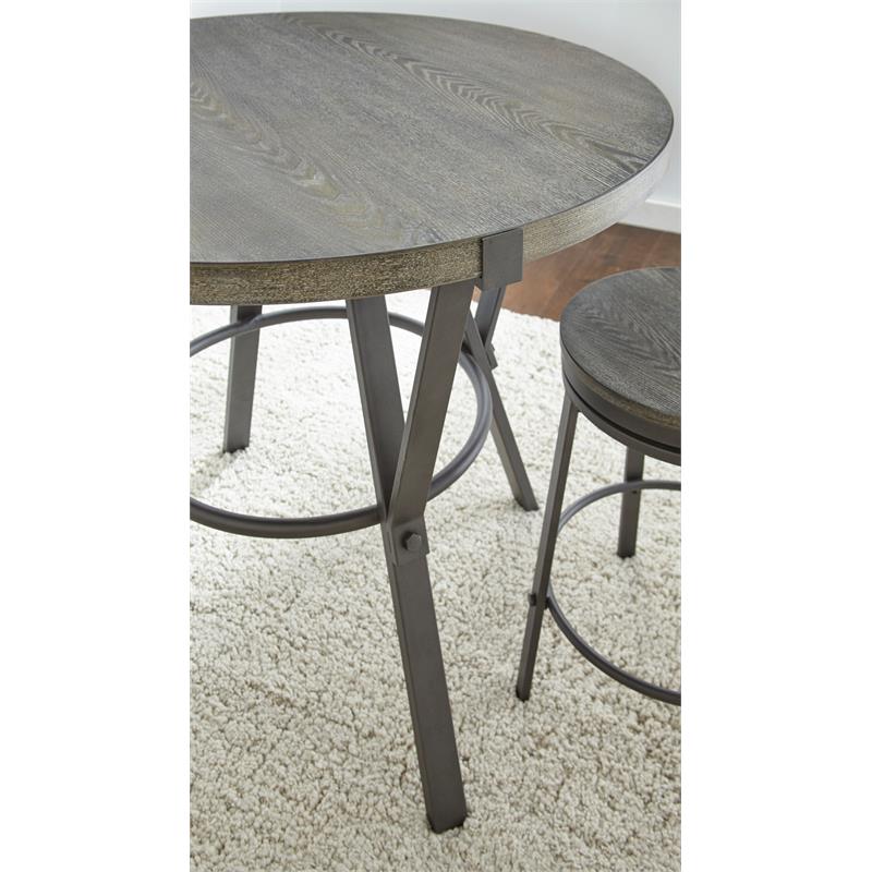 Kingfisher Lane 5 Piece Counter Height Dining Set in Gray and Brown
