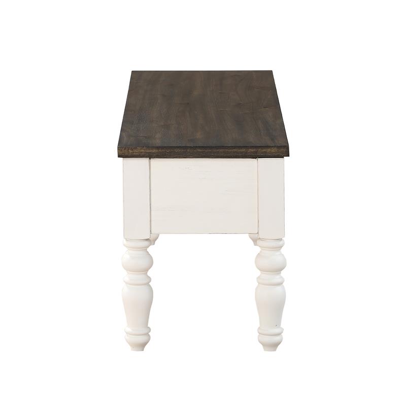 Kingfisher Lane Contemporary Two-Tone 6-Piece Dining Set in Ivory