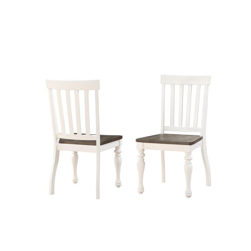 Kingfisher Lane Contemporary Two-Tone 6-Piece Dining Set in Ivory