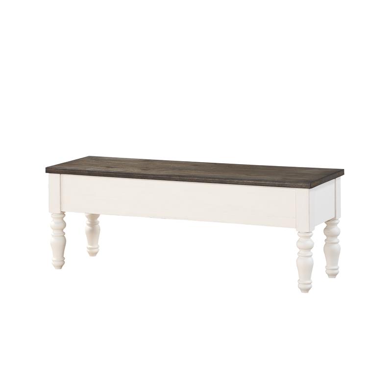 Kingfisher Lane Contemporary Two-Tone 6-Piece Dining Set in Ivory