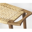 Kingfisher Lane Contemporary Wood and Rattan Stool in Natural