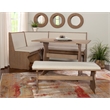 Kingfisher Lane Transitional Wood Corner Nook Dining Set in Brown