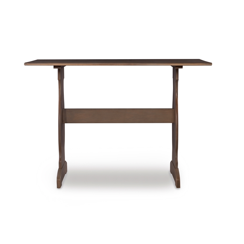 Kingfisher Lane Transitional Wood Corner Nook Dining Set in Brown
