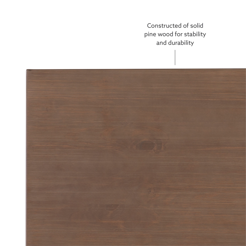 Kingfisher Lane Transitional Wood Corner Nook Dining Set in Brown