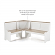 Kingfisher Lane Contemporary Dining Nook Set in Antique White