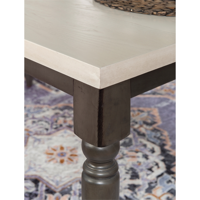 Kingfisher Lane Wood Five Piece Dining Set in Smokey White and Dark Gray
