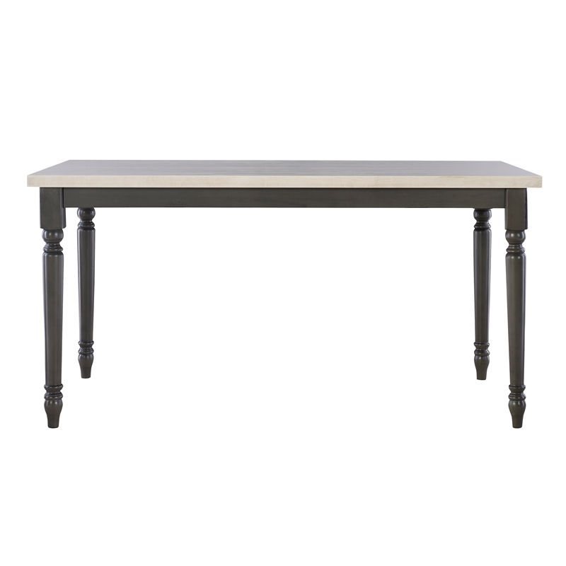 Kingfisher Lane Wood Five Piece Dining Set in Smokey White and Dark Gray