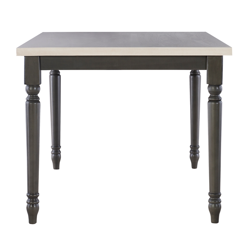Kingfisher Lane Wood Five Piece Dining Set in Smokey White and Dark Gray
