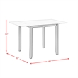 Kingfisher Lane Contemporary 3PC Drop Leaf Dining Set in Black