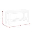 Kingfisher Lane Contemporary 3PC Drop Leaf Dining Set in Black