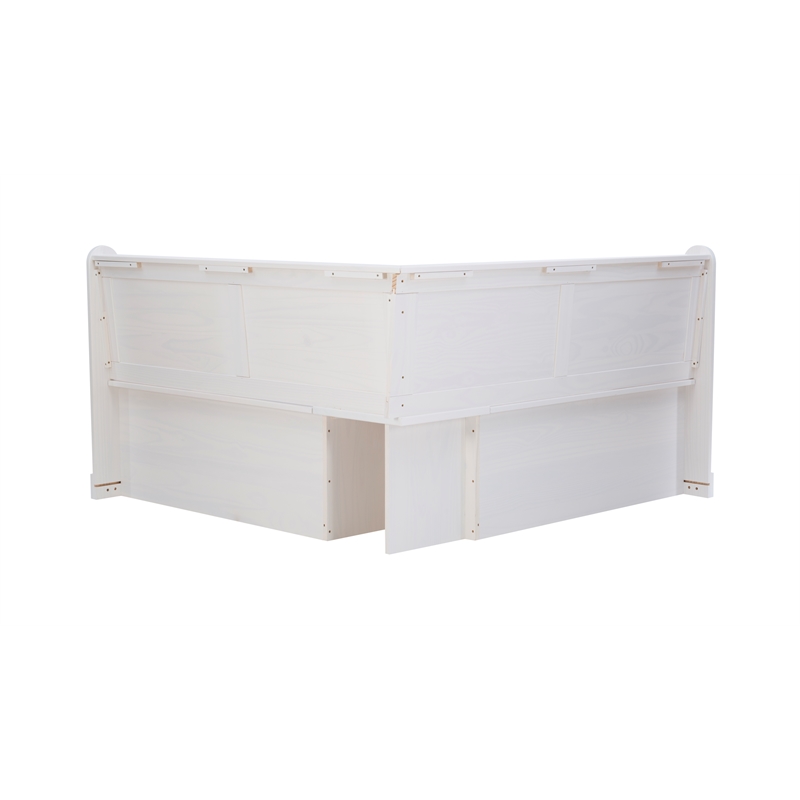 Kingfisher Lane Contemporary Wood Corner Breakfast Nook in White