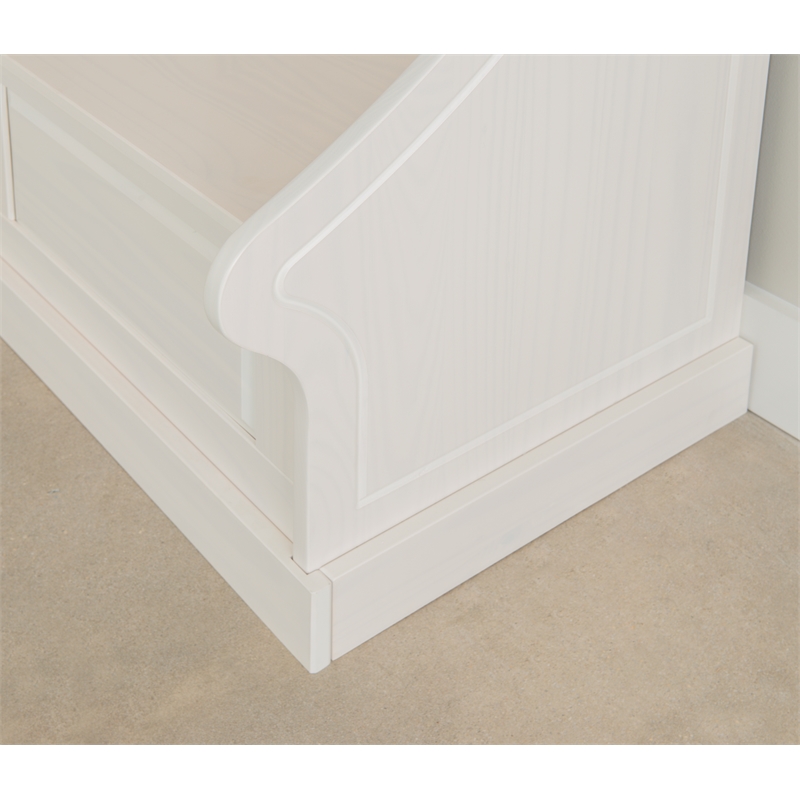 Kingfisher Lane Contemporary Wood Corner Breakfast Nook in White