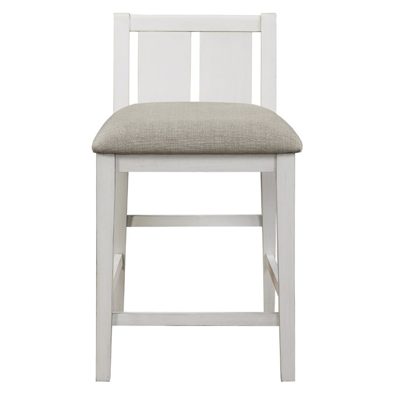 Kingfisher Lane 3 Piece Wood Counter Height Dining Set in Gray and White