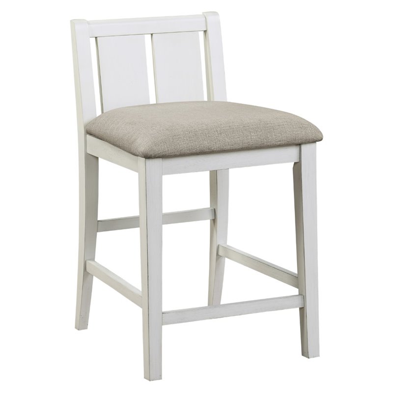 Kingfisher Lane 3 Piece Wood Counter Height Dining Set in Gray and White