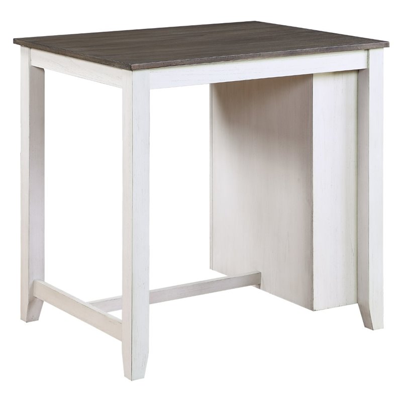 Kingfisher Lane 3 Piece Wood Counter Height Dining Set in Gray and White