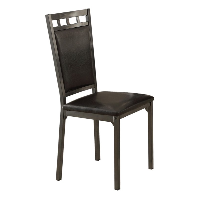 Kingfisher Lane Modern 5 Piece Faux Marble Top Dining Set in Black
