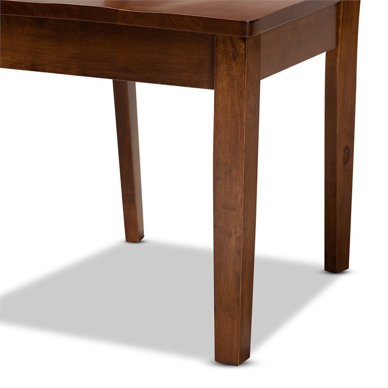 Kingfisher Lane Walnut Brown Finished Wood 5-Piece Dining Set