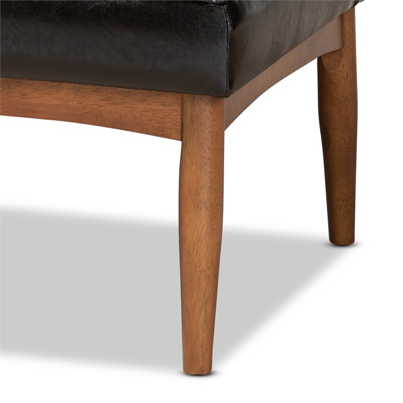 Kingfisher Lane Brown Finished Wood 2-Piece Dining Nook Banquette Set